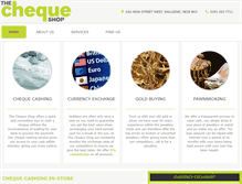 Tablet Screenshot of cheque-shop.com